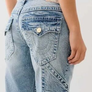 True Religion Women's Ricki Relaxed Big T Relaxed Carpenter Jeans, Size W28